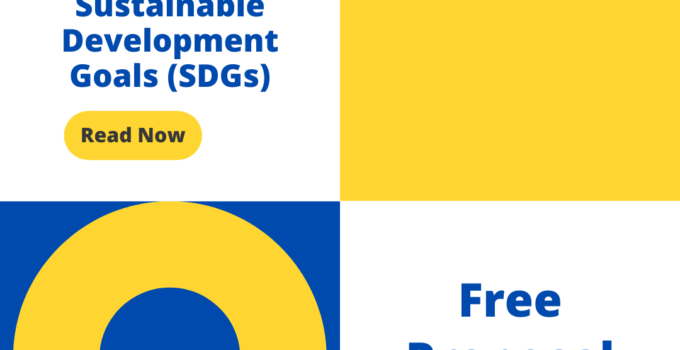 A Comprehensive Sample Proposal for Integrating Sustainable Development Goals (SDGs): Free Proposal for NGOs