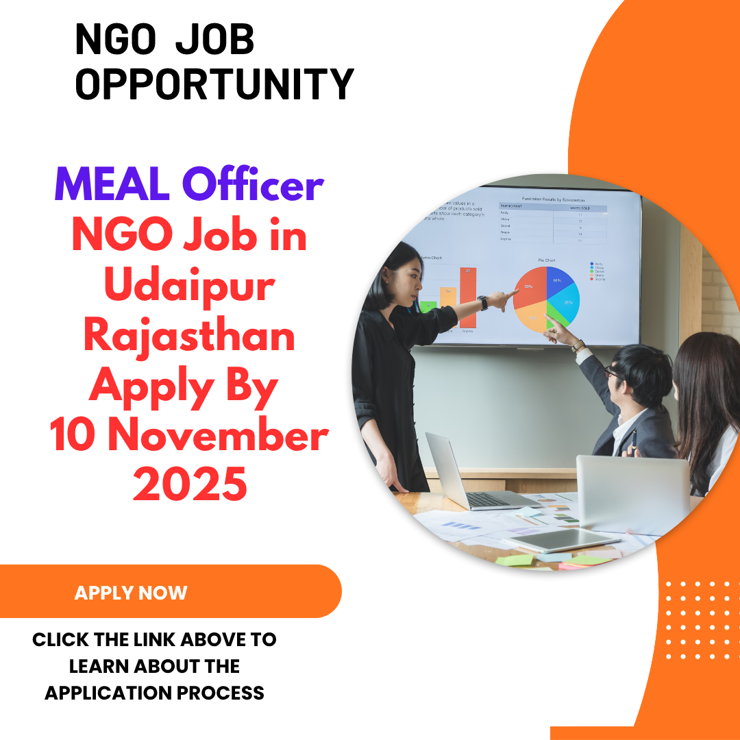 NGO Job in for MEAL Officer Udaipur Rajasthan Apply By 10 November 2025: Know its Eligibility Criteria, Salary, and Application Process