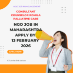 NGO Job in Maharashtra for Consultant Counselor Romila Palliative Care Apply By 13 February 2026