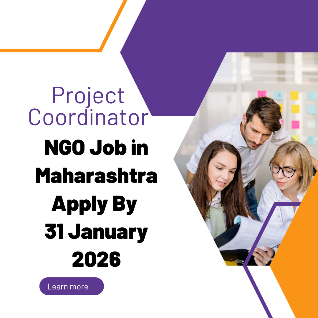 NGO Job in Maharashtra for Project Coordinator Apply By 31 January 2026