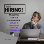 NGO Job in Chennai Tamil Nadu for Resource Center Coordinator Apply By 4 February 2026