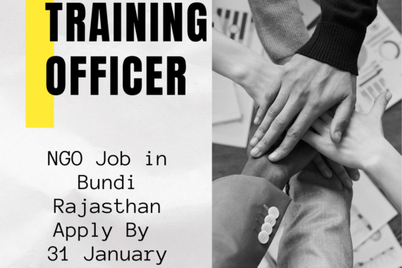 Training Officer NGO Job in Bundi Rajasthan Apply By 31 January 2026