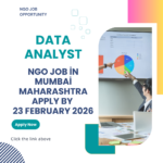 NGO Job in Mumbai Maharashtra for Data Analyst Apply By 23 February 2026