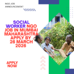 NGO Job in Mumbai Maharashtra for Social Worker Apply By 26 March 2026