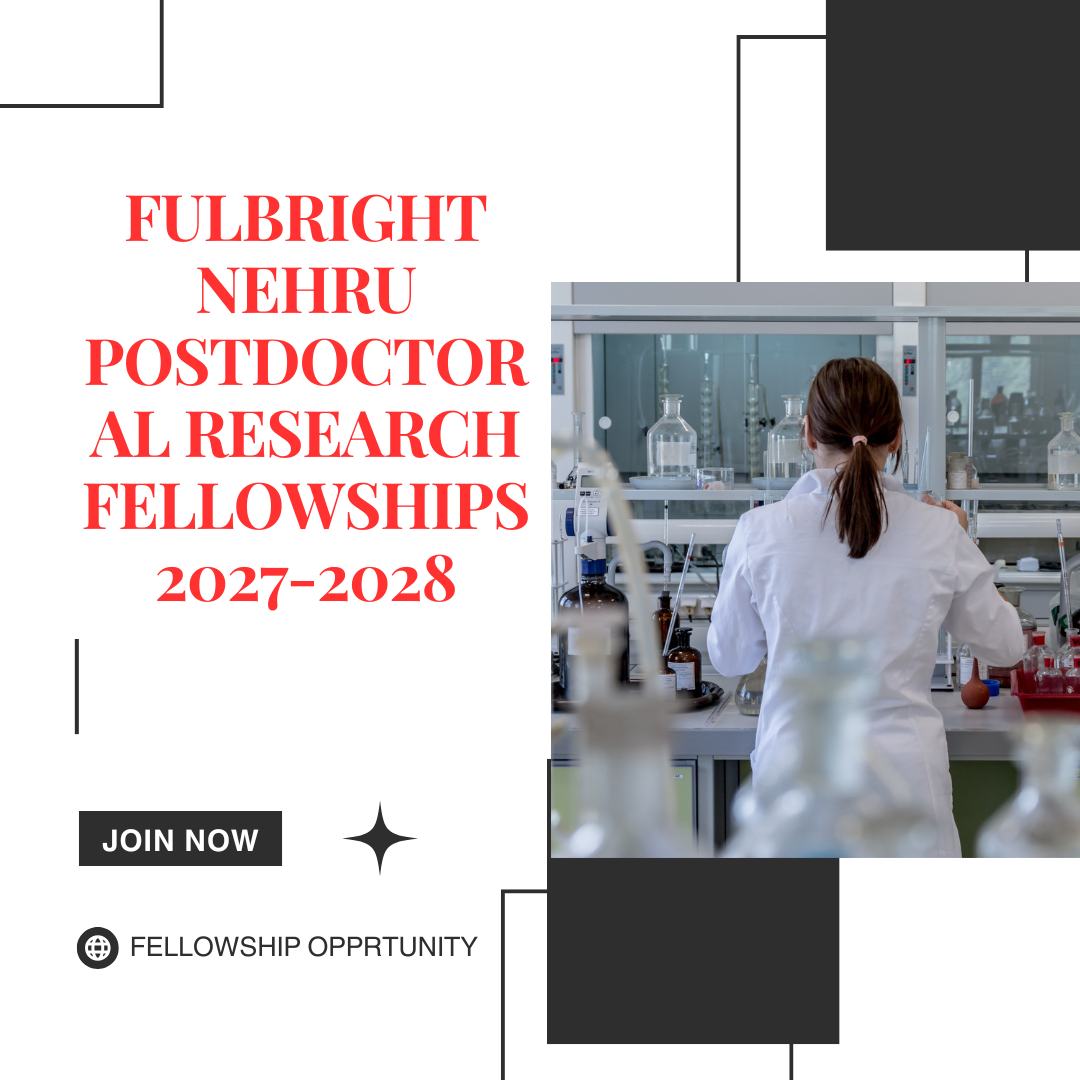 Apply for Fellowship Opportunity Fulbright Nehru Postdoctoral Research Fellowships 2027-2028 ngoscope.com