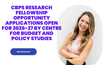 CBPS Research Fellowship Opportunity Applications open for 2026-27 by Centre for Budget and Policy Studies ngoscope.com