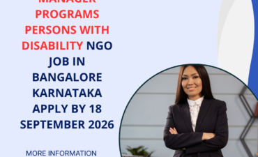NGO Job in Bangalore Karnataka for Manager Programs Persons with Disability Apply by 18 September 2026 ngoscope.com