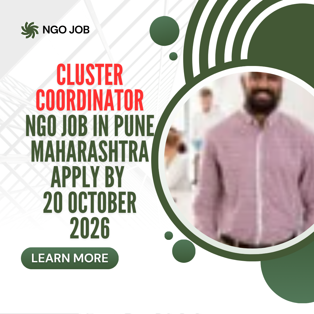 NGO Job in Pune Maharashtra for Cluster Coordinator Apply by 20 October 2026 ngoscope.com