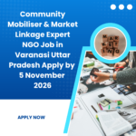 NGO Job in Varanasi Uttar Pradesh for Community Mobiliser & Market Linkage Expert Apply by 5 November 2026 ngoscope.com